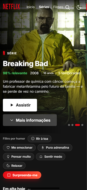 Recriação da Netflix no celular