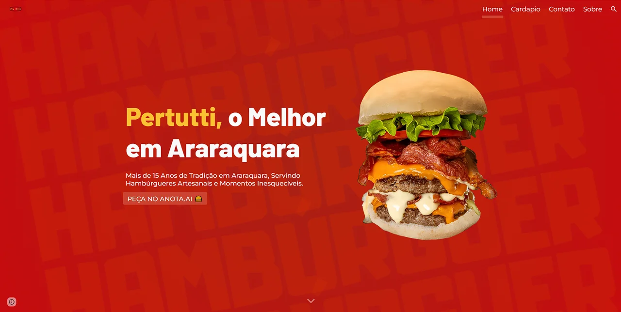 Hamburgueria Pertutti no desktop